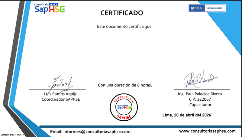Modelo de certificado - IPERC.